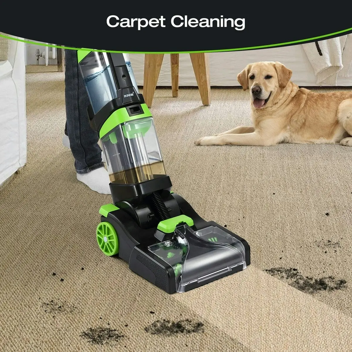 Ausway Carpet Cleaner Rug Professional Portable Deep Vacuum Cleaning Machine Faster Drying with Heater Water Dust Tanks