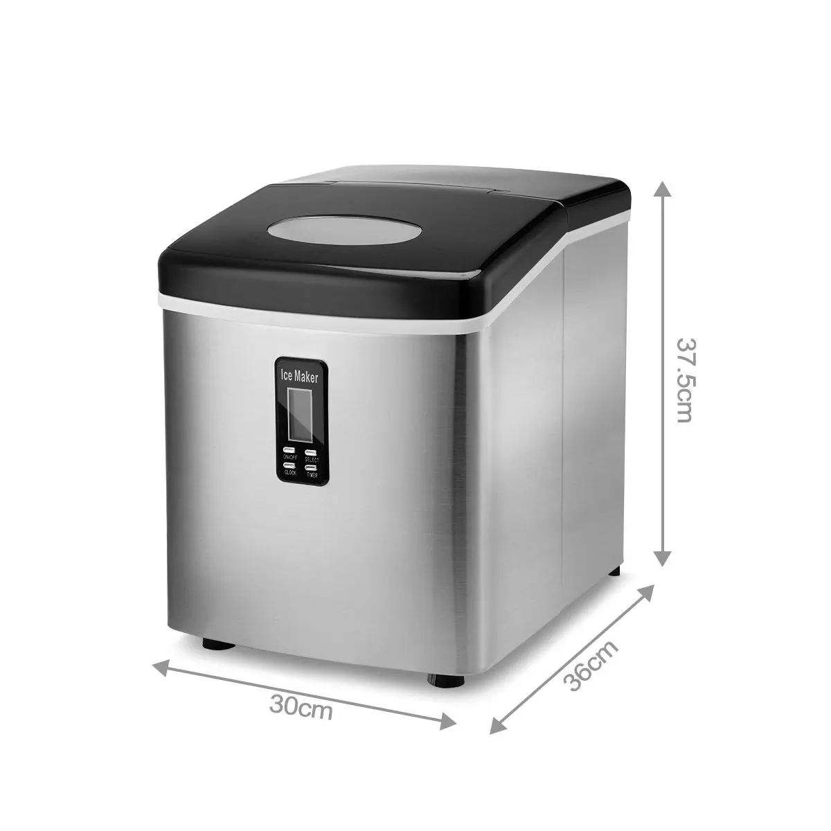 Ausway Silver Ice Maker for Home 3.2L