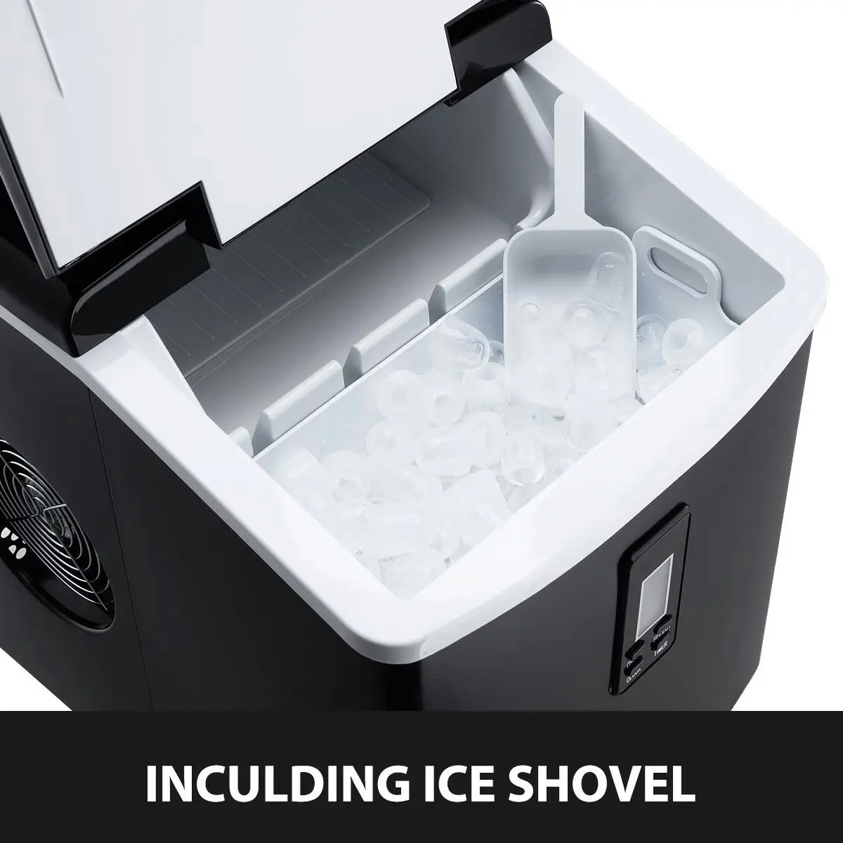 Maxkon Portable Ice Maker Machine Black Coated 3.2 L