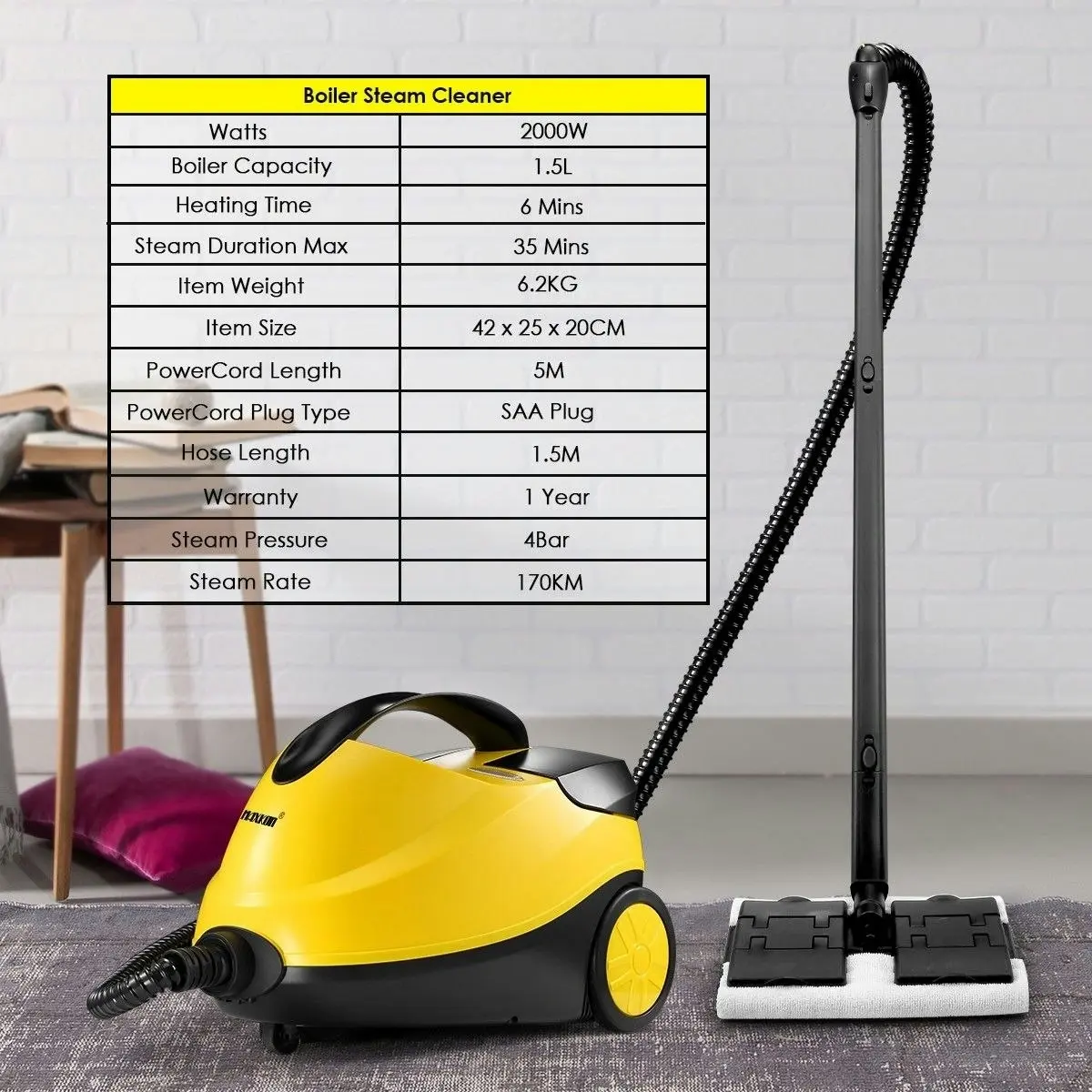 Maxkon  2000W Powerful Multi Function Steam Cleaner Mop