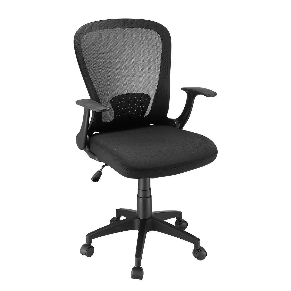 Ausway Mesh Office Chair Ergonomic Gaming Armchair Mid Back Work Study Desk Computer Seat Home Executive Task Swivel Tilt Lumbar Support Armrest Black