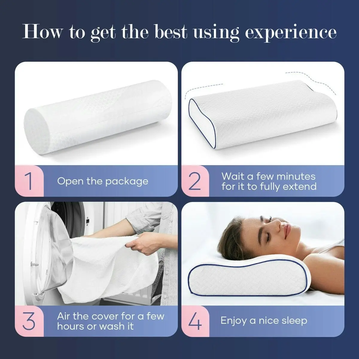 Luxdream  Cervical Pillow Contour Neck Memory Foam Ergonomic Soft High Resilience Side Back Stomach Sleeper