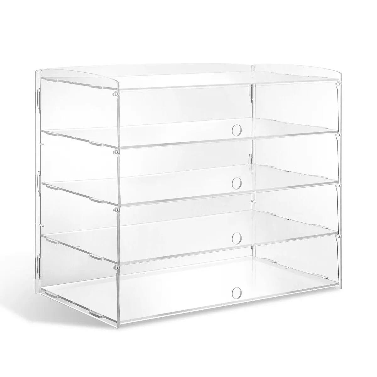 Ausway Cupcake Display Cabinet Acrylic Cake Bakery Shelf Unit Case 4 Tier Stand Model Donut Pastry Toy Showcase 5mm Thick Transparent