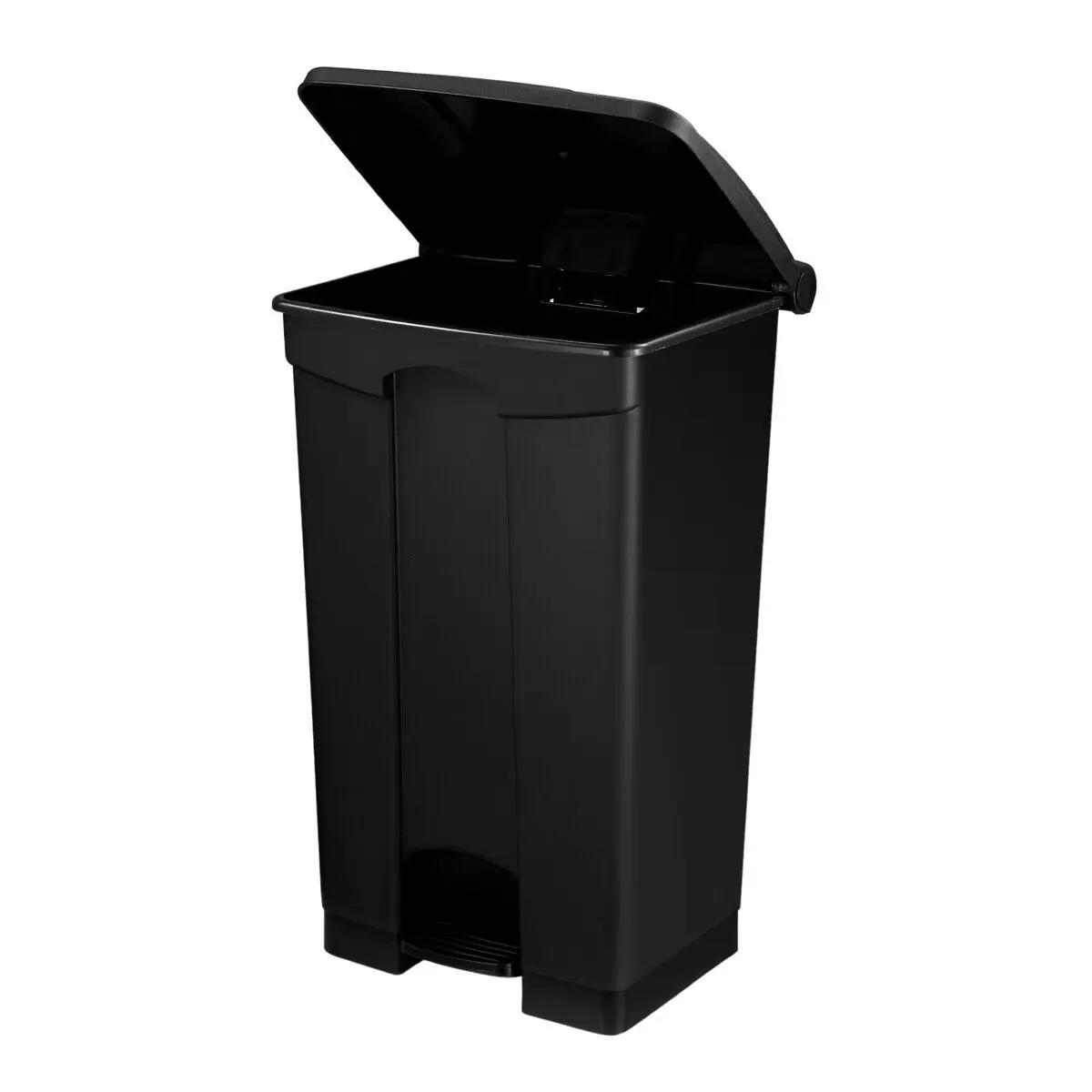 LUXSUITE 87L Rubbish Trash Bin Kitchen Dustbin Garbage Waste Recycling Compost Can Pedal Black Large Plastic for Garden Home Office