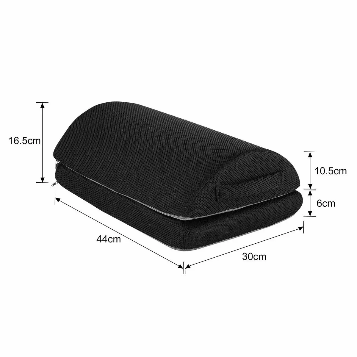 LUXSUITE Under Desk Foot Rest Office Foam Footstool Feet Pillow Cushion Pouffe Stand Ergonomic Adjustable Elevation Support Black