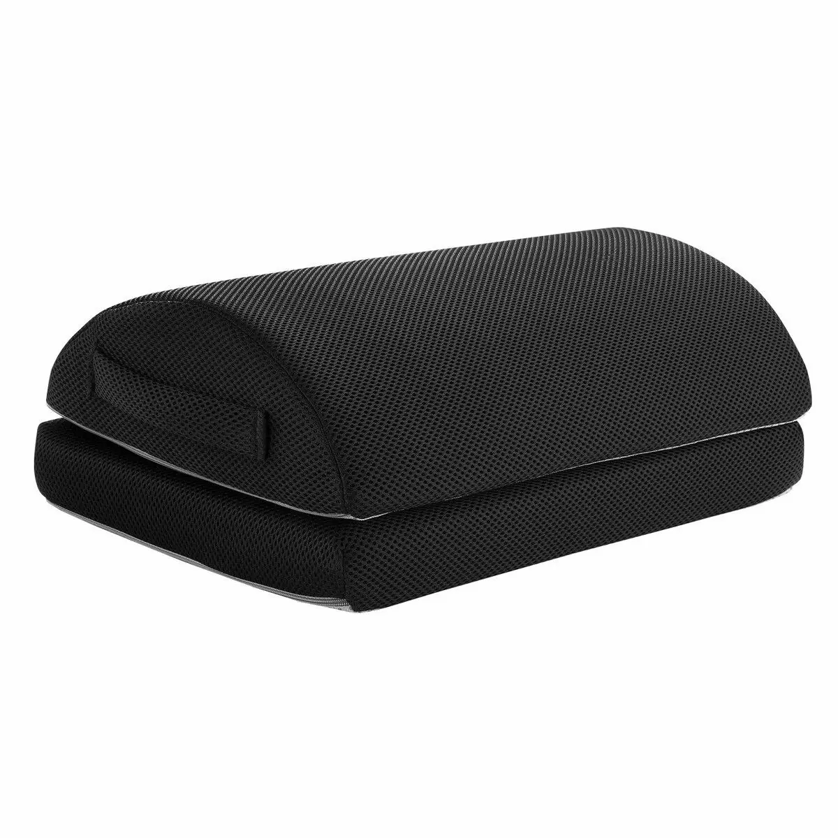 LUXSUITE Under Desk Foot Rest Office Foam Footstool Feet Pillow Cushion Pouffe Stand Ergonomic Adjustable Elevation Support Black