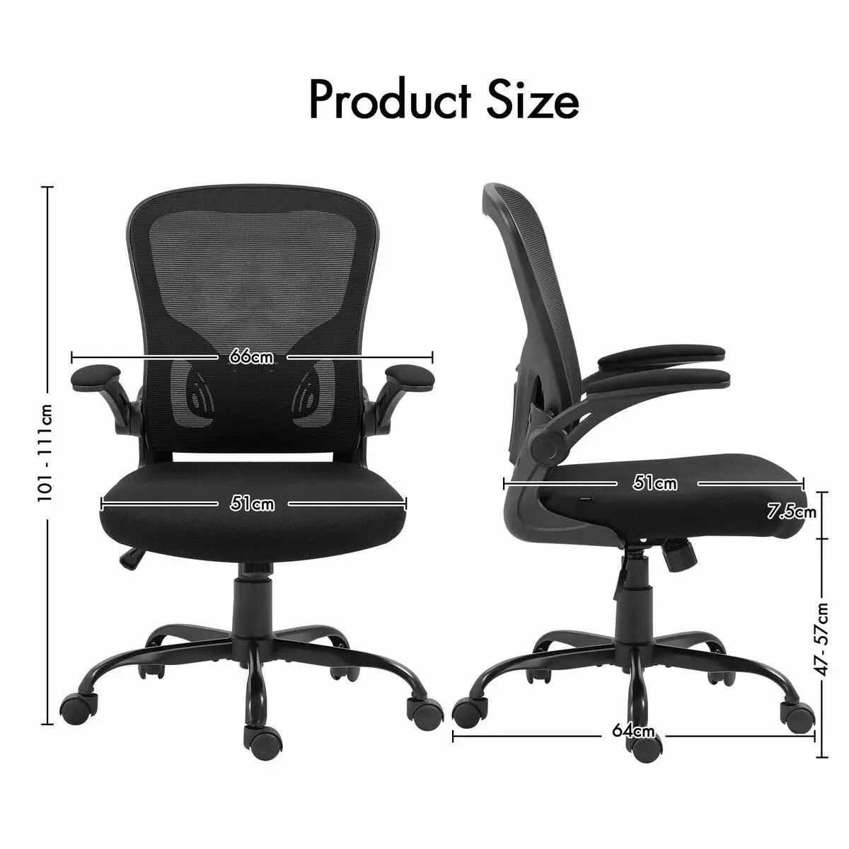 Neader Mesh Office Chair Ergonomic Desk Reclining Armchair Study Executive Computer Adjustable Home Work Swivel Recliner Black