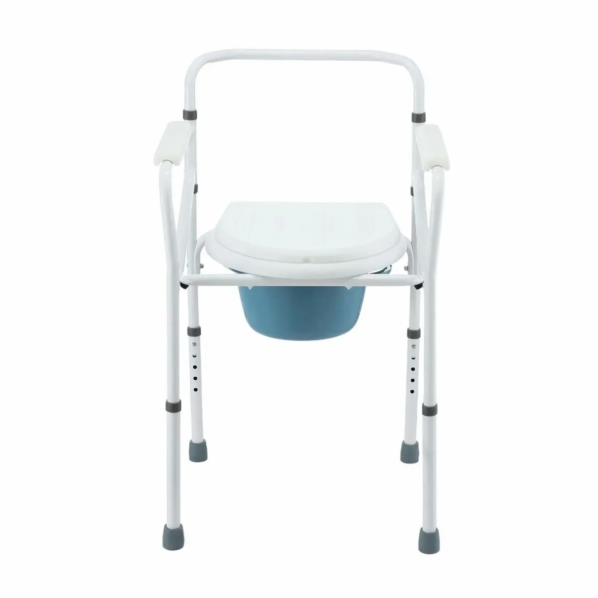 LUXSUITE Commode Shower Chair 3 In 1 Toilet Seat Wheelchair Bathroom Bedside Adjustable Seating Folding With Arms