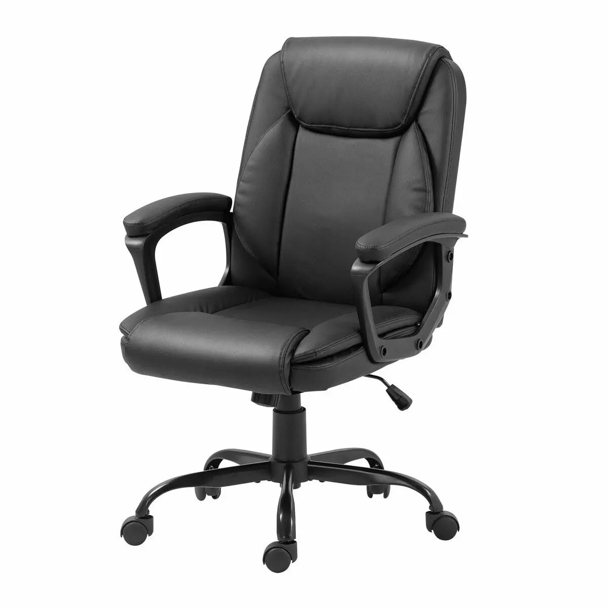 Neader Ergonomic Office Chair Computer Study Executive Desk Armchair Home Work Reclining Adjustable Swivel Recliner PU Black