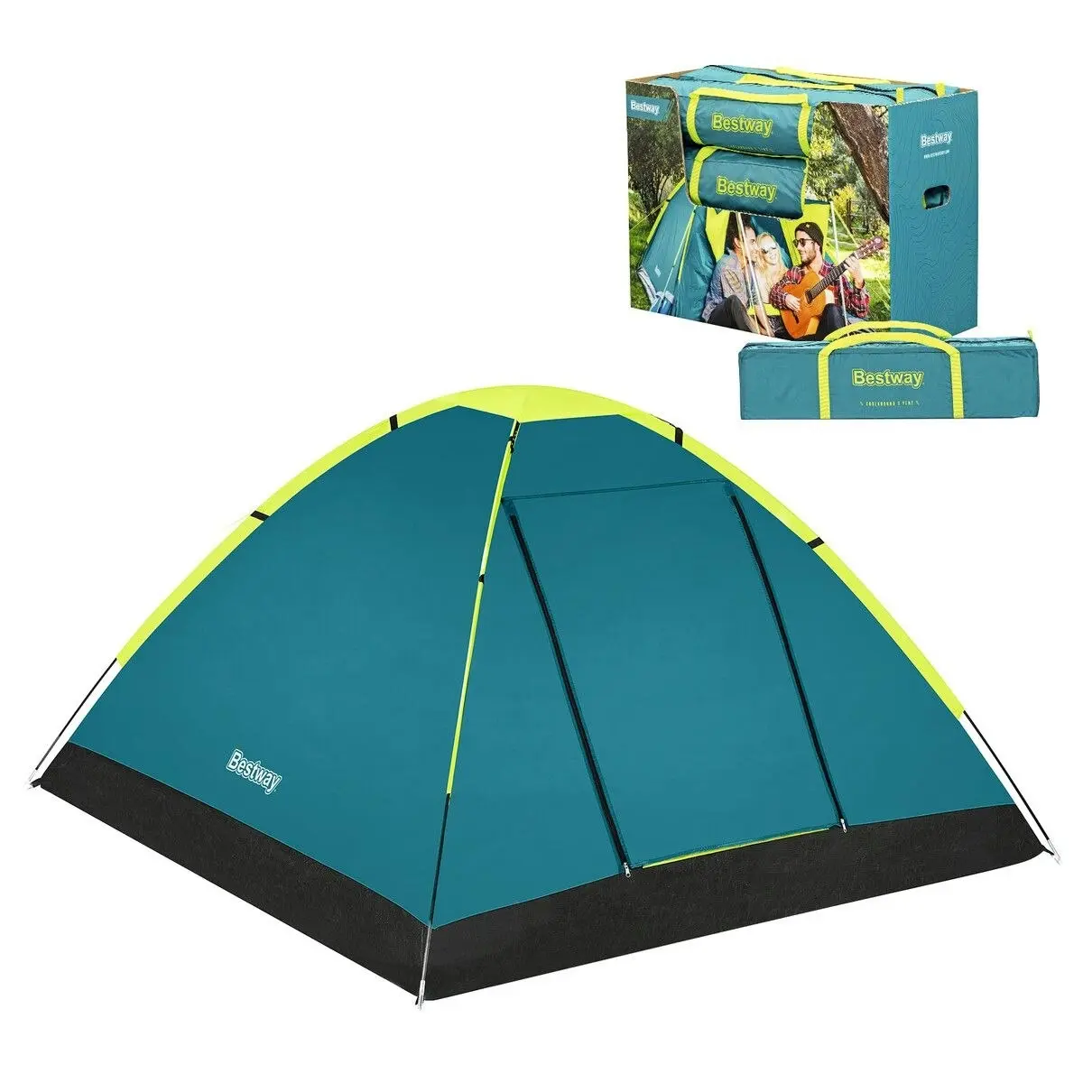 Bestway  Coolground 3 Tent 2.10m X 2.10m X 1.20m Foldable Portable Camping Gear Hiking Outdoor