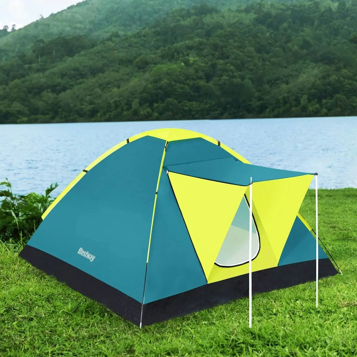 Bestway  Coolground 3 Tent 2.10m X 2.10m X 1.20m Foldable Portable Camping Gear Hiking Outdoor