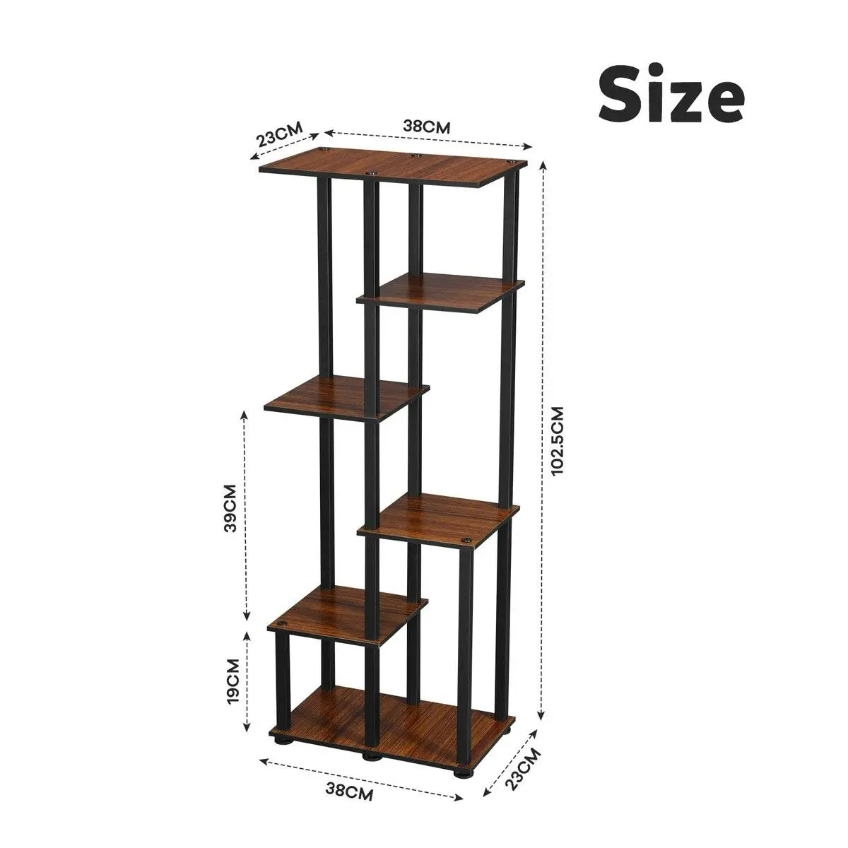 Ausway 6 Tier Plant Pots Stand Corner Potted Flower Shelf Unit Holder Bookshelf Garden Indoor Outdoor Tiered Display Storage Shelves Rack