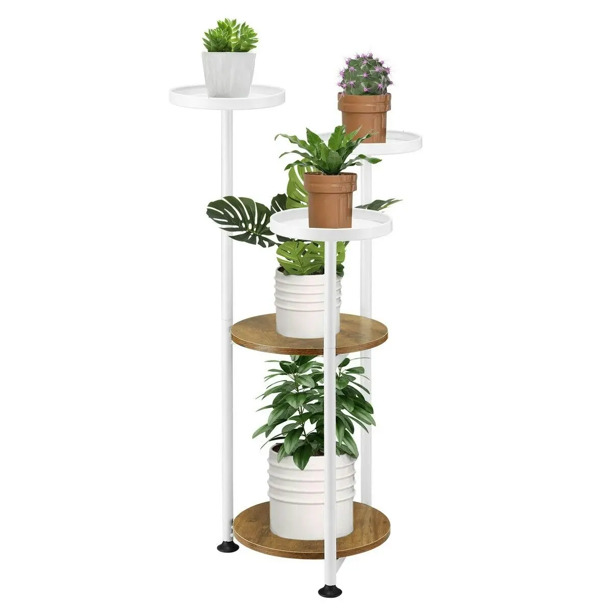 Ausway 5 Tier Plant Pot Stand Metal Corner Flower Holder Shelf Display Unit Indoor Outdoor Shelves Garden Rack