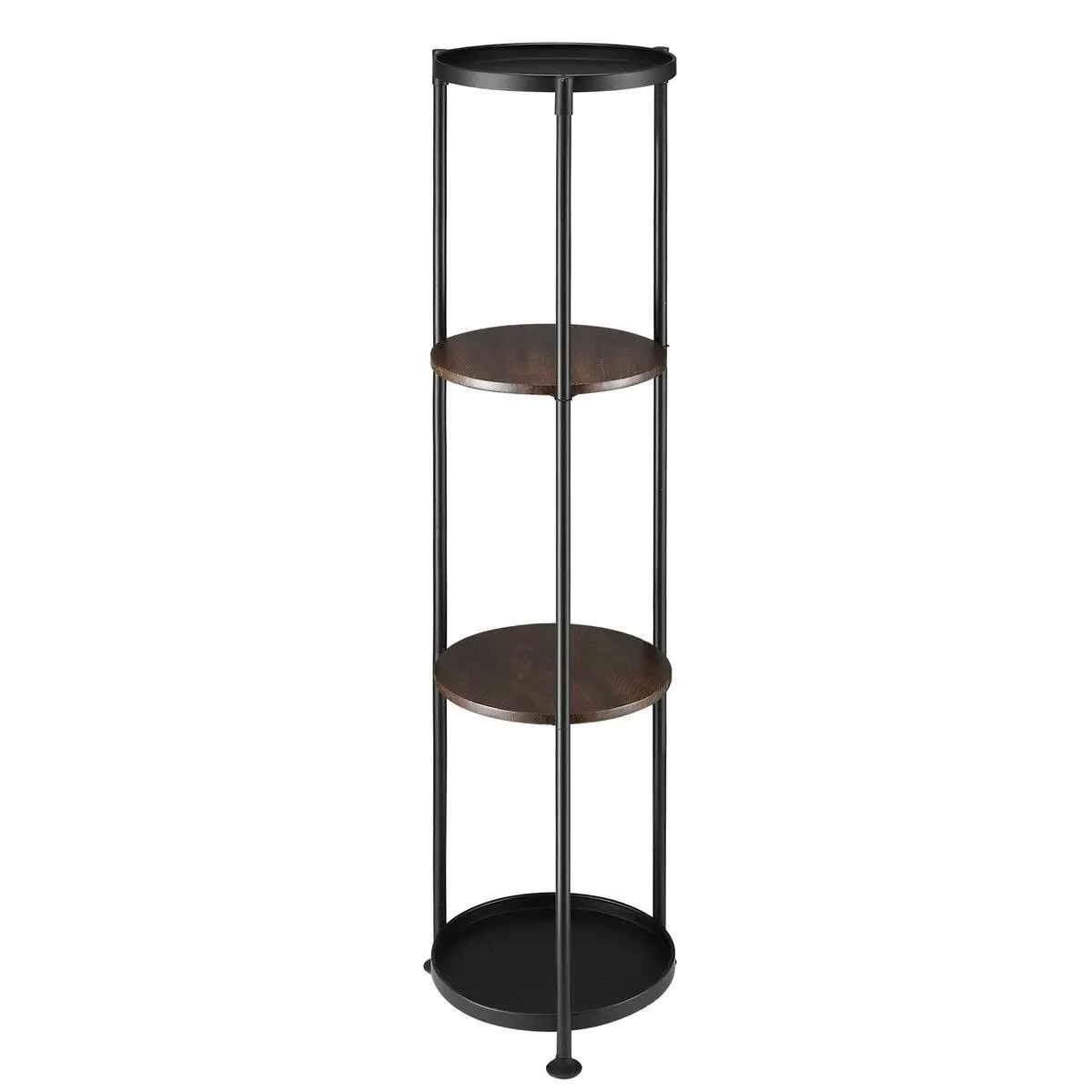 Ausway 4 Tier Plant Pot Stand Metal Flower Corner Shelf Holder Display Unit Indoor Outdoor Shelves Plywood Garden Storage Rack