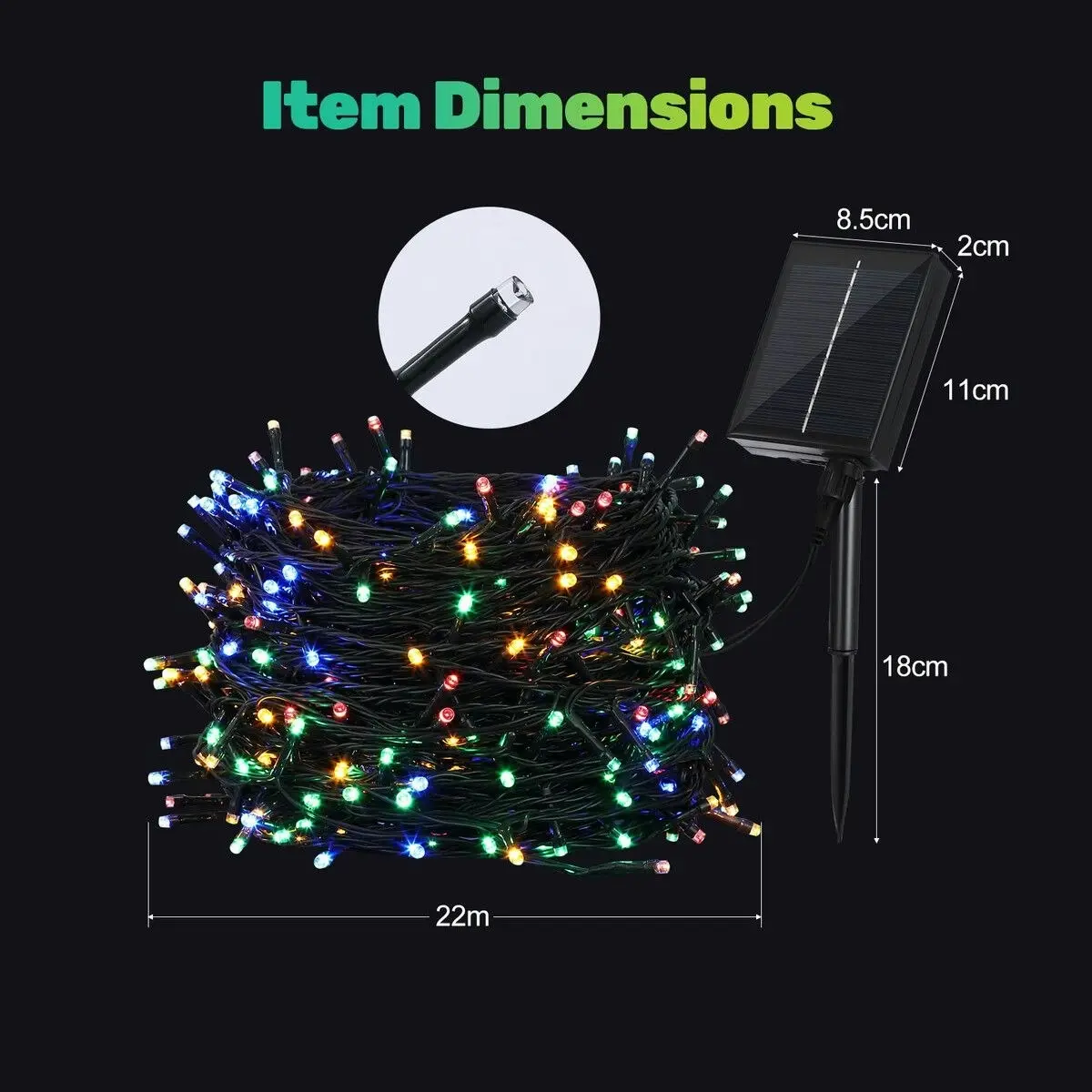 Ausway Solar Fairy String Light LED Xmas Falling Tree Decoration Christmas Garden Bedroom Waterproof Outdoor Indoor