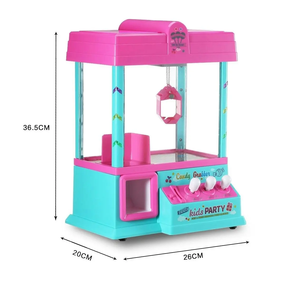 Ausway Claw Machine Arcade Crane Game Toy Machine Candy Grabber Machine with LED Lights