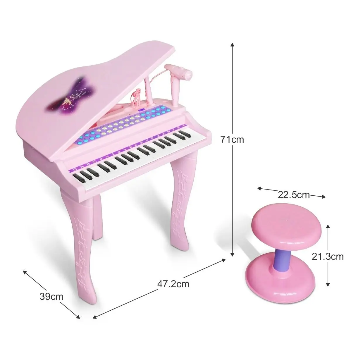 Ausway Deluxe musical Electronic Organ For Kids  Pink