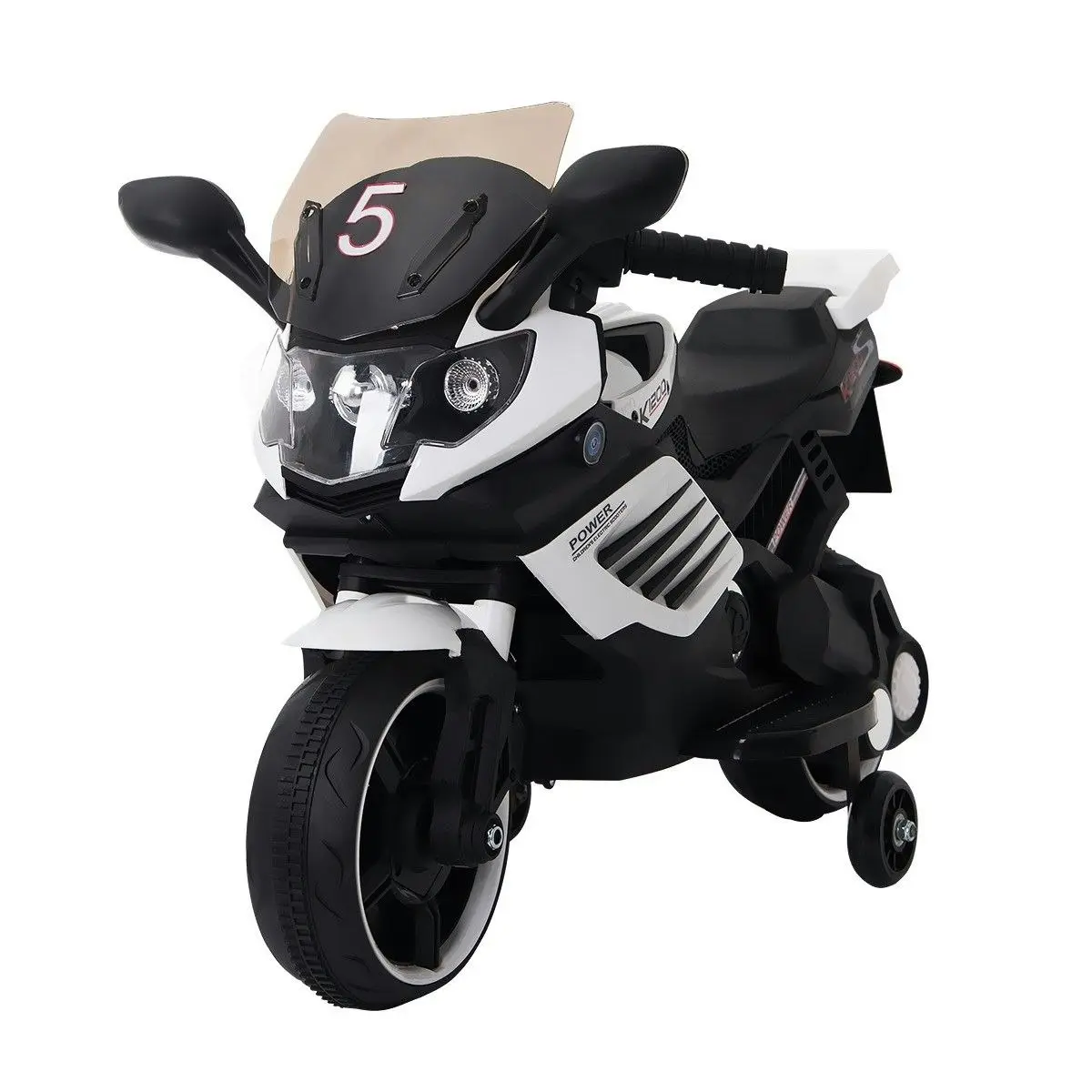 Ausway 6V 4.5Ah Electric Kid Ride on Motor Bike Toy w/ Auxiliary Wheels