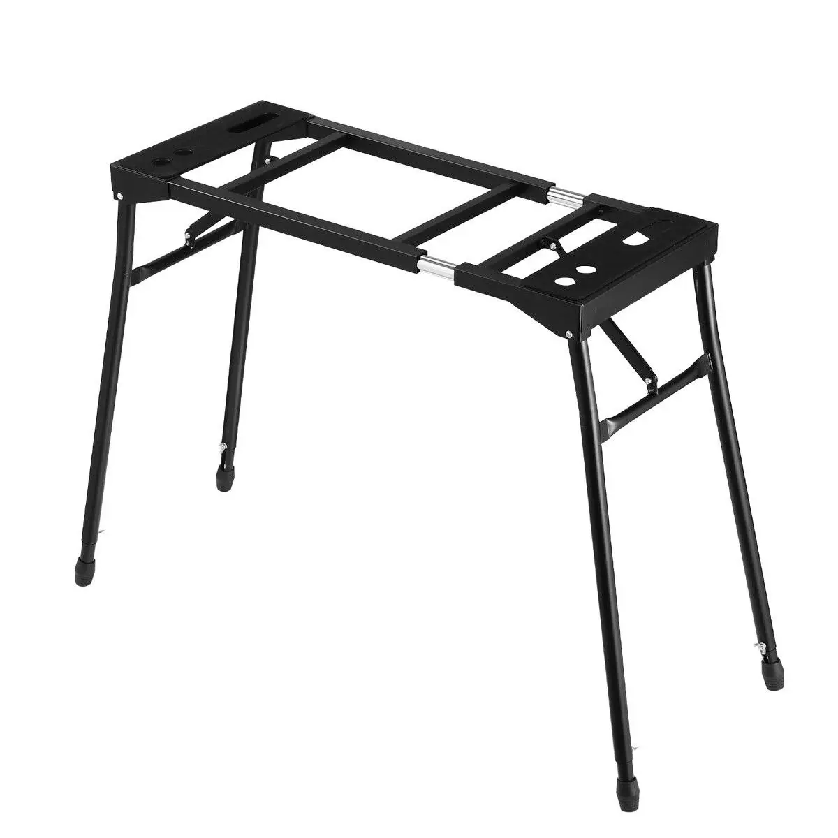 Melodic Keyboard Stand Piano Music Collapsible Adjustable Portable Heavy Duty 54 to 88 Key Musical Table Black