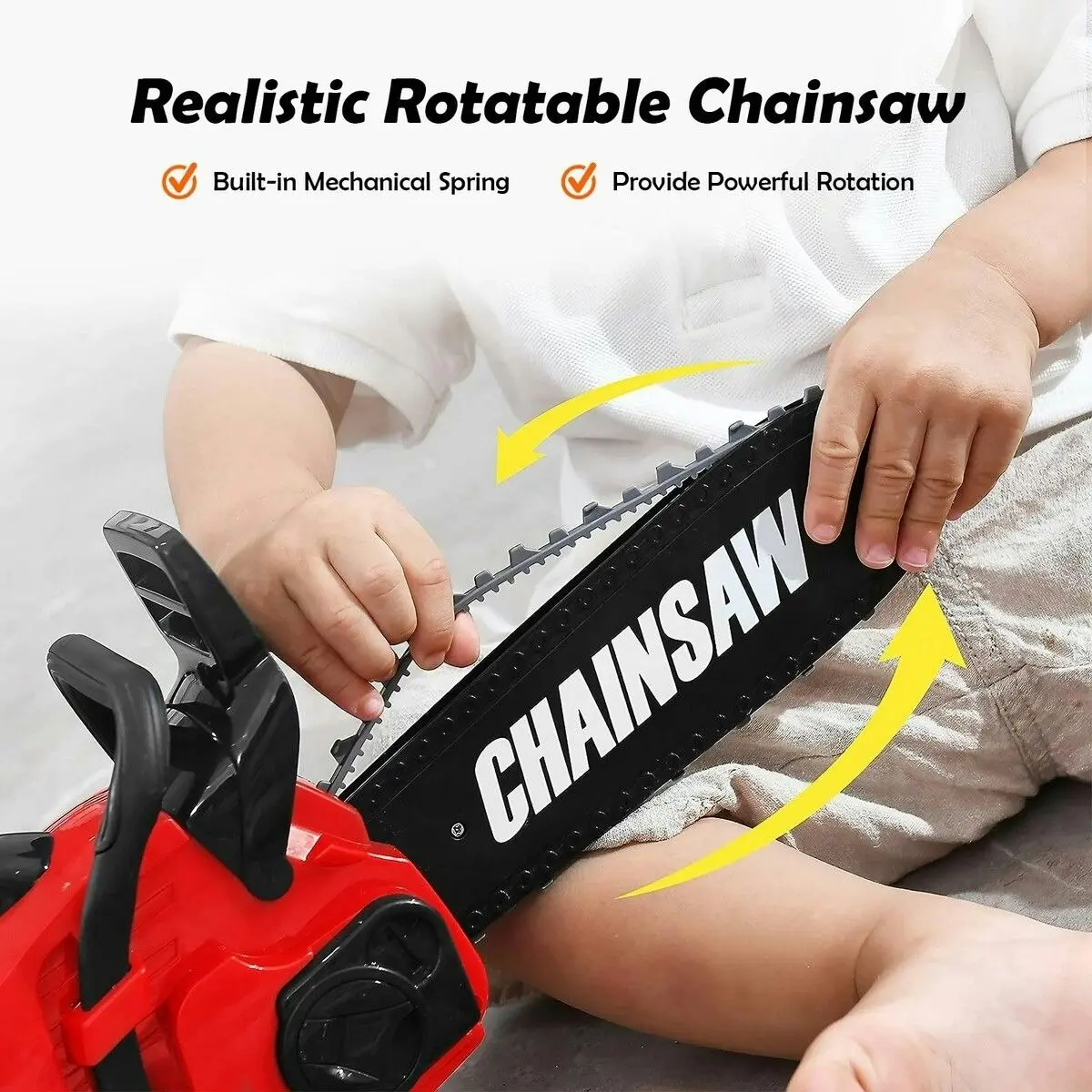 Ausway Chainsaw Toy With Realistic Sound Hardware Role Play Pretend Educational Builder for 3 Years Old