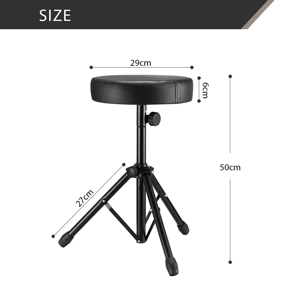 Melodic  Drum Stool Throne Seat Chair Folding Padded Rotatable for Kids Adults