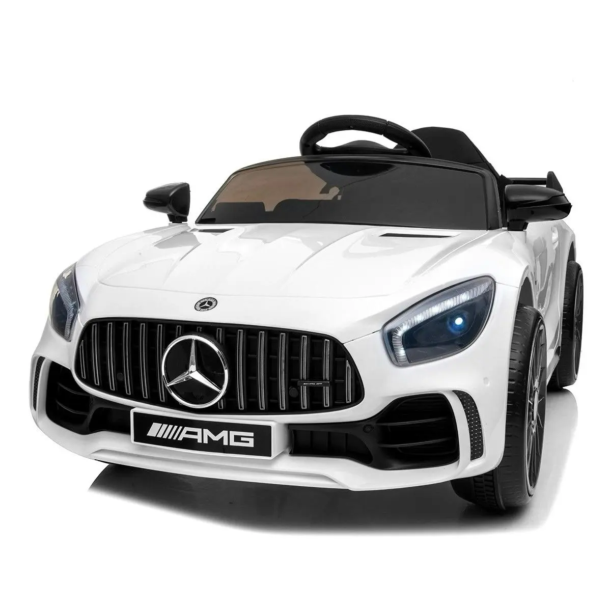 Ausway Mercedes-Benz Licensed Children Kids Electric Cars Ride on Toy 2.4G R/C Remote Control Age 3+ White