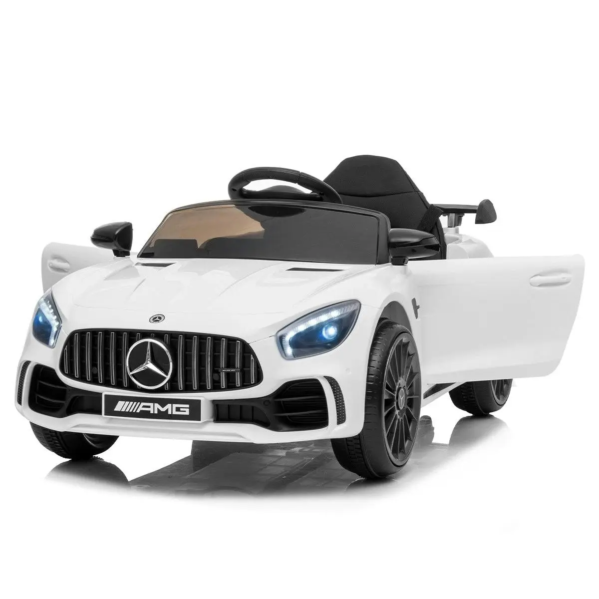 Ausway Mercedes-Benz Licensed Children Kids Electric Cars Ride on Toy 2.4G R/C Remote Control Age 3+ White