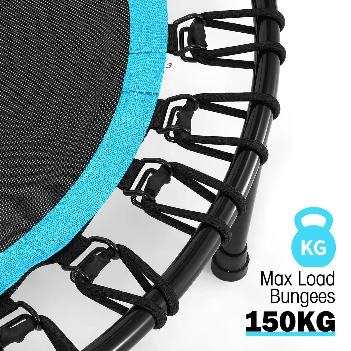 Genki  Trampoline Rebounder Bounce Jumping Rebounding Bungee Exercise Home Gym Fitness Equipment Indoor Round Outdoor Adjustable Handlebar 48 Inch