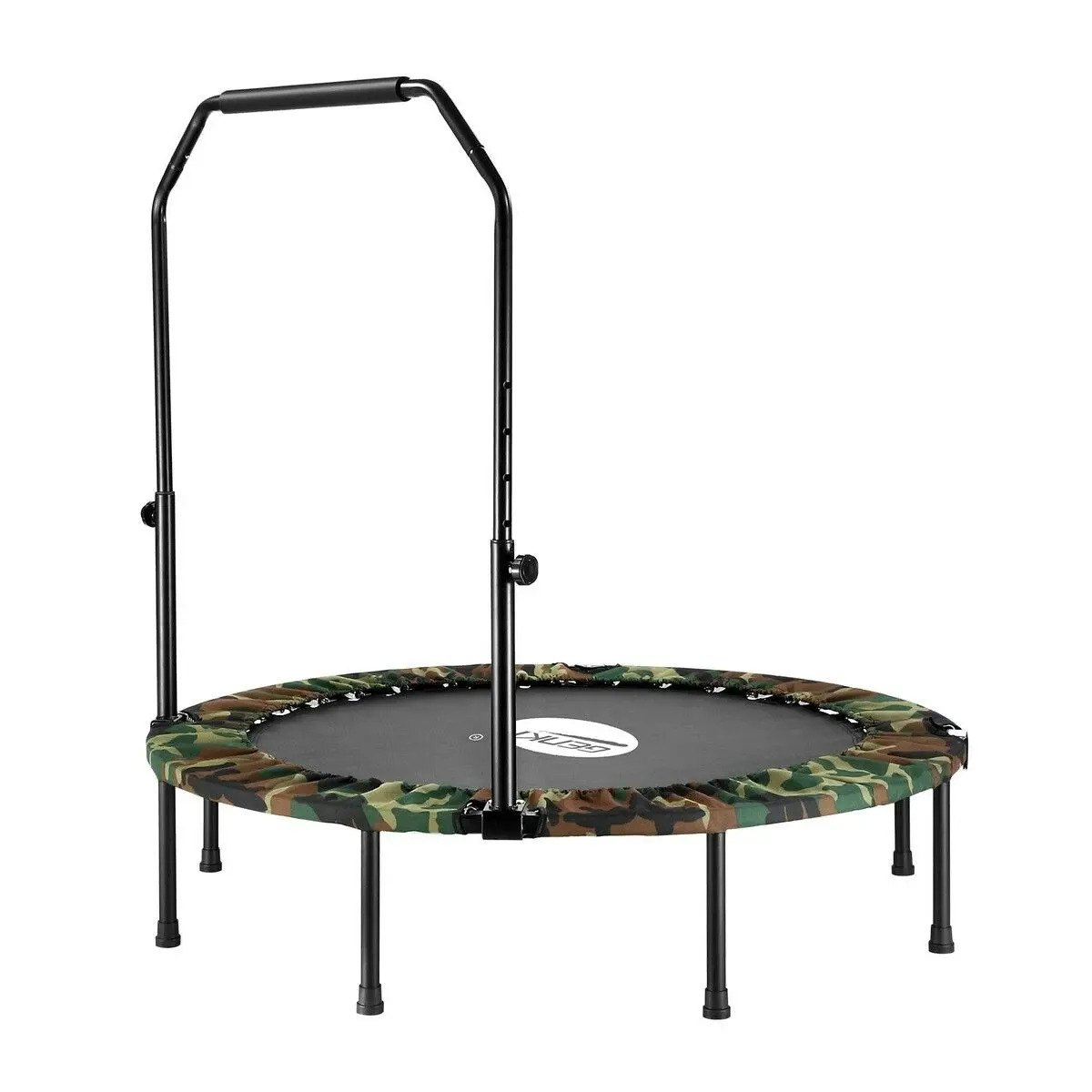 Genki  Mini Trampoline for Adults Kids 40inch Exercise Fitness Indoor Rebounder Home Gym Workout Equipment Foldable Adjustable Handrail