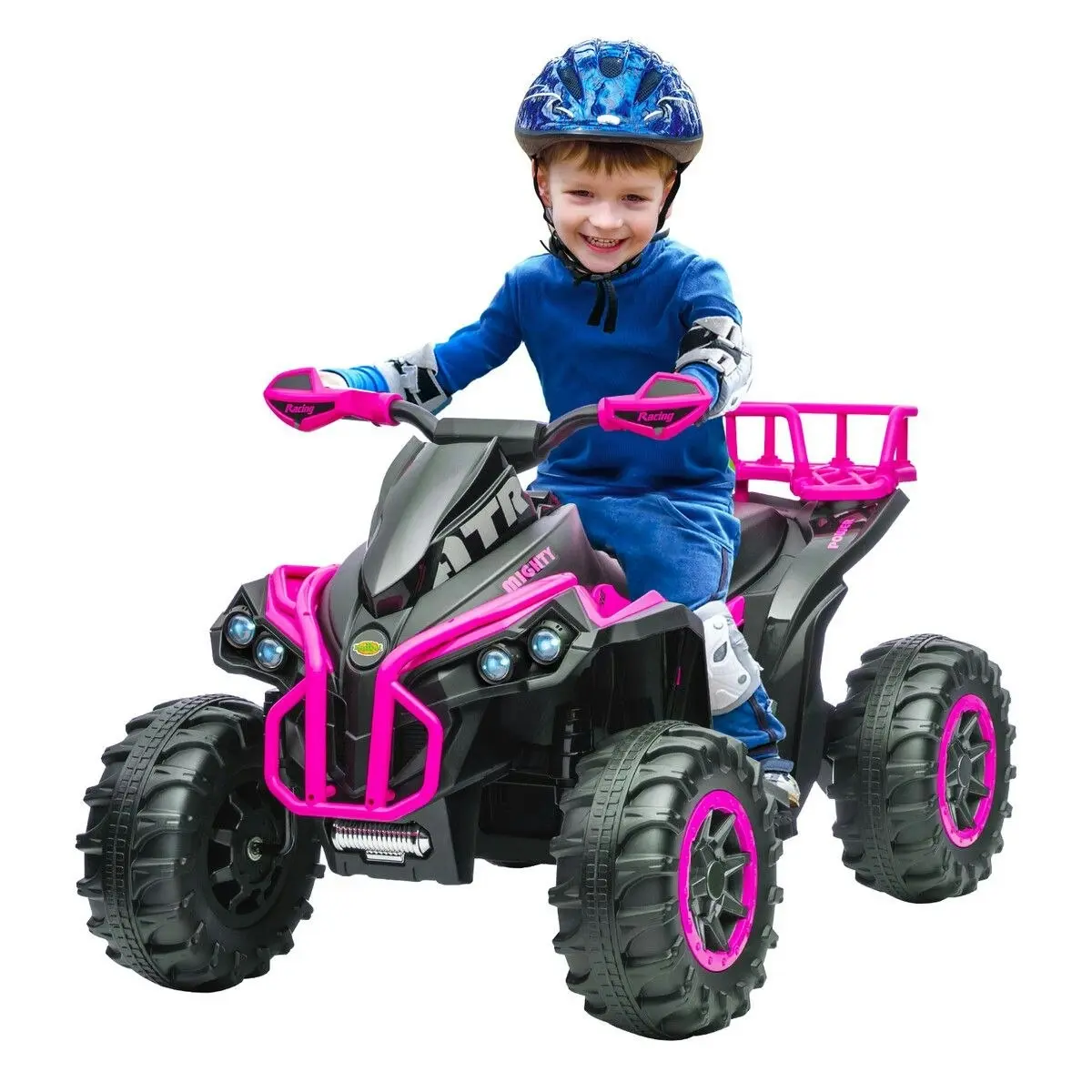 Kidbot Kids Electric ATV Ride On Car Quad Bike 12V Vehicle Toy 4 Wheeler Motorised Rechargeable Battery MP3 USB LED Children