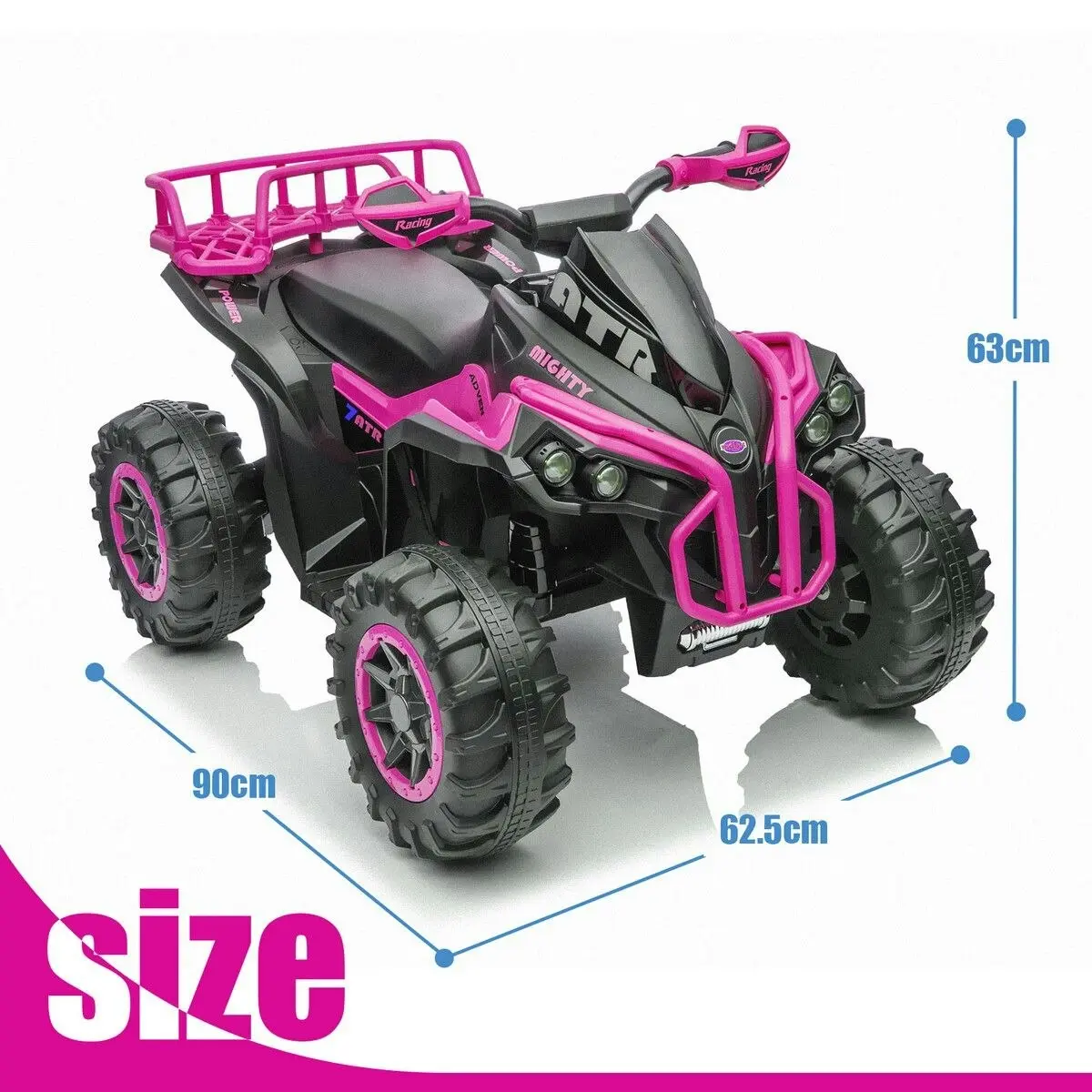 Kidbot Kids Electric ATV Ride On Car Quad Bike 12V Vehicle Toy 4 Wheeler Motorised Rechargeable Battery MP3 USB LED Children