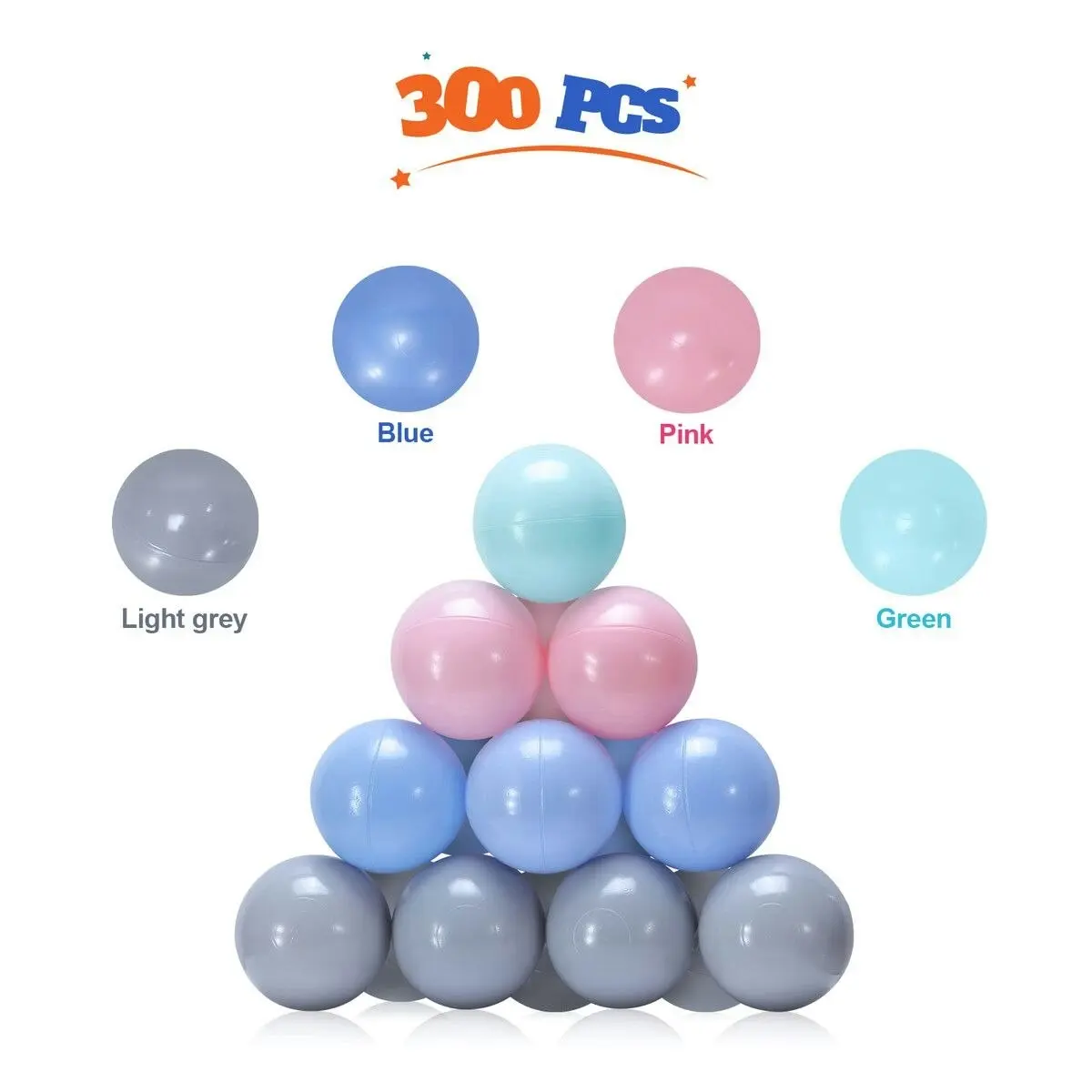 Ausway Foam Ball Pit Toy Pool Childrens Softplay Playpen Fence Play Area Activity Centre Babyroom Decoration 300pcs Ocean Balls Indoor Outdoor