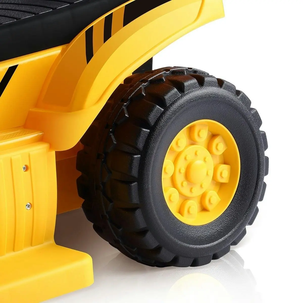 Ausway Kids Ride on Digger Electric Excavator Bulldozer Loader Car with Safety Helmet