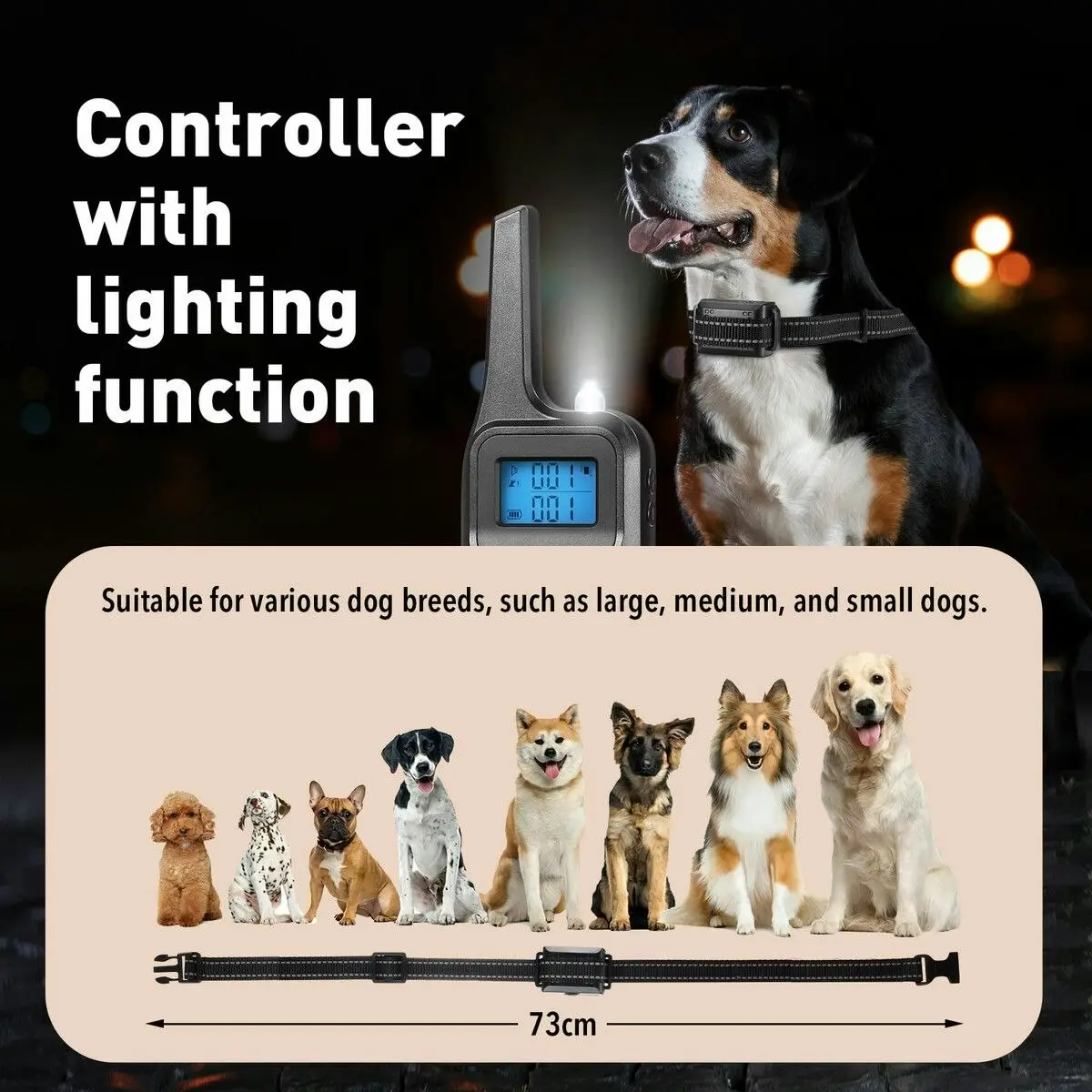 Pet Scene Dog Training Collar Remote Control 1000M Anti Bark Clicker Vibration Pet Obedience Correction Trainer Auto Stop Barking Safe Waterproof