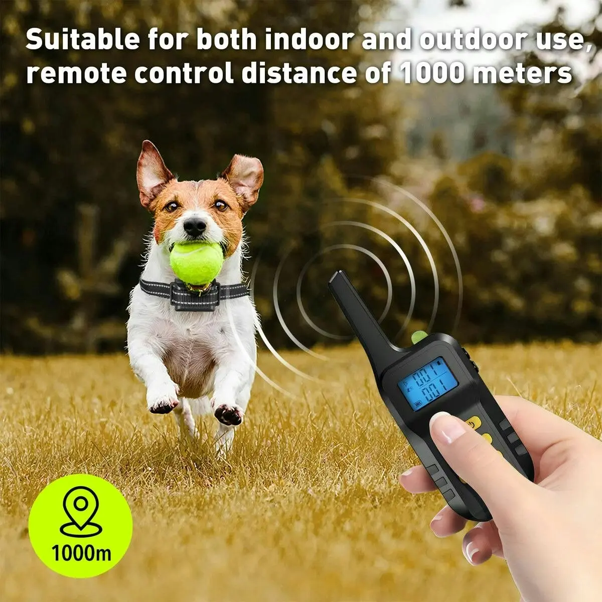 Pet Scene Dog Training Collar Remote Control 1000M Anti Bark Clicker Vibration Pet Obedience Correction Trainer Auto Stop Barking Safe Waterproof