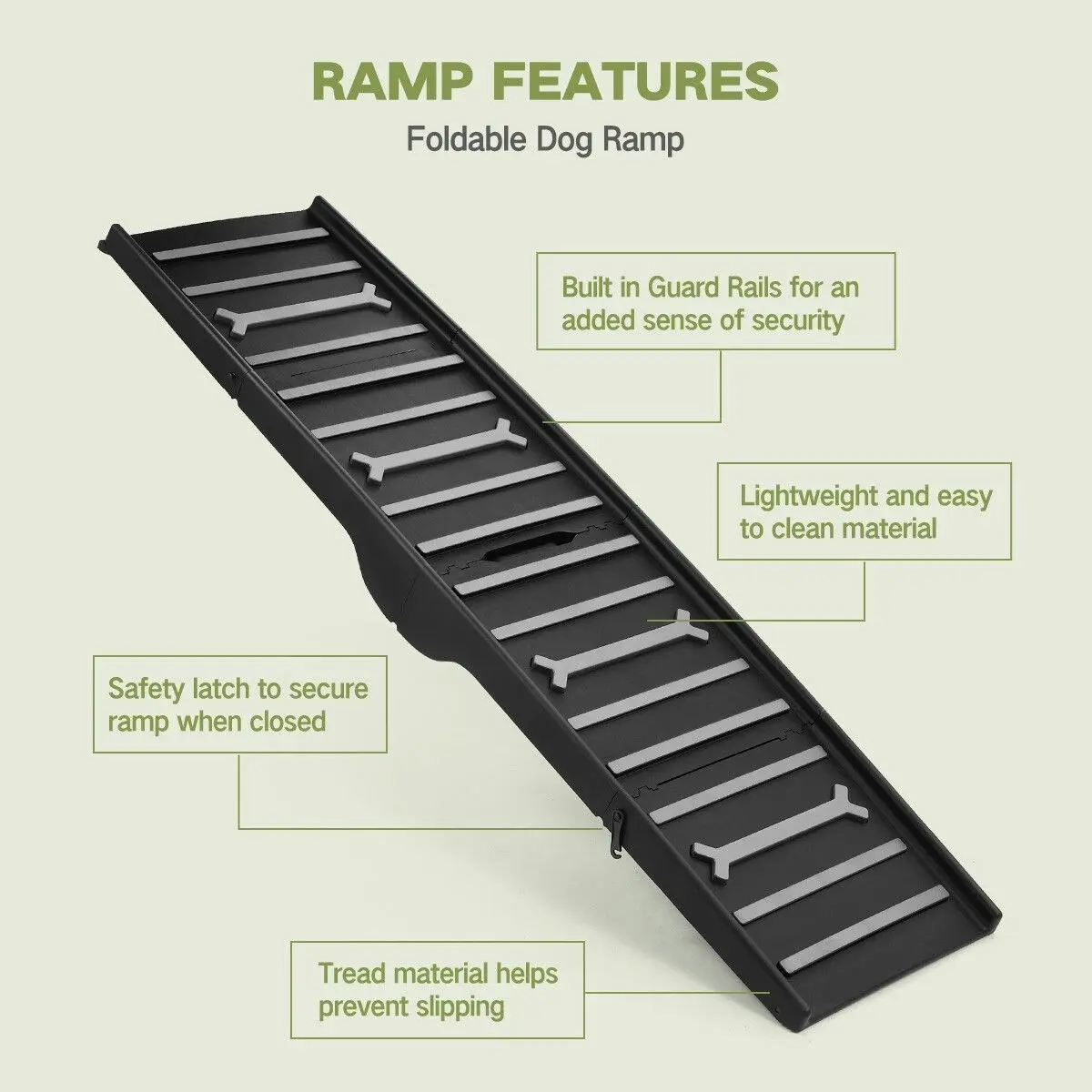 AFP Dog Ramp for Car SUV Truck Pet Safety Stairs Foldable Steps Portable  Ladder Non-slip Travel