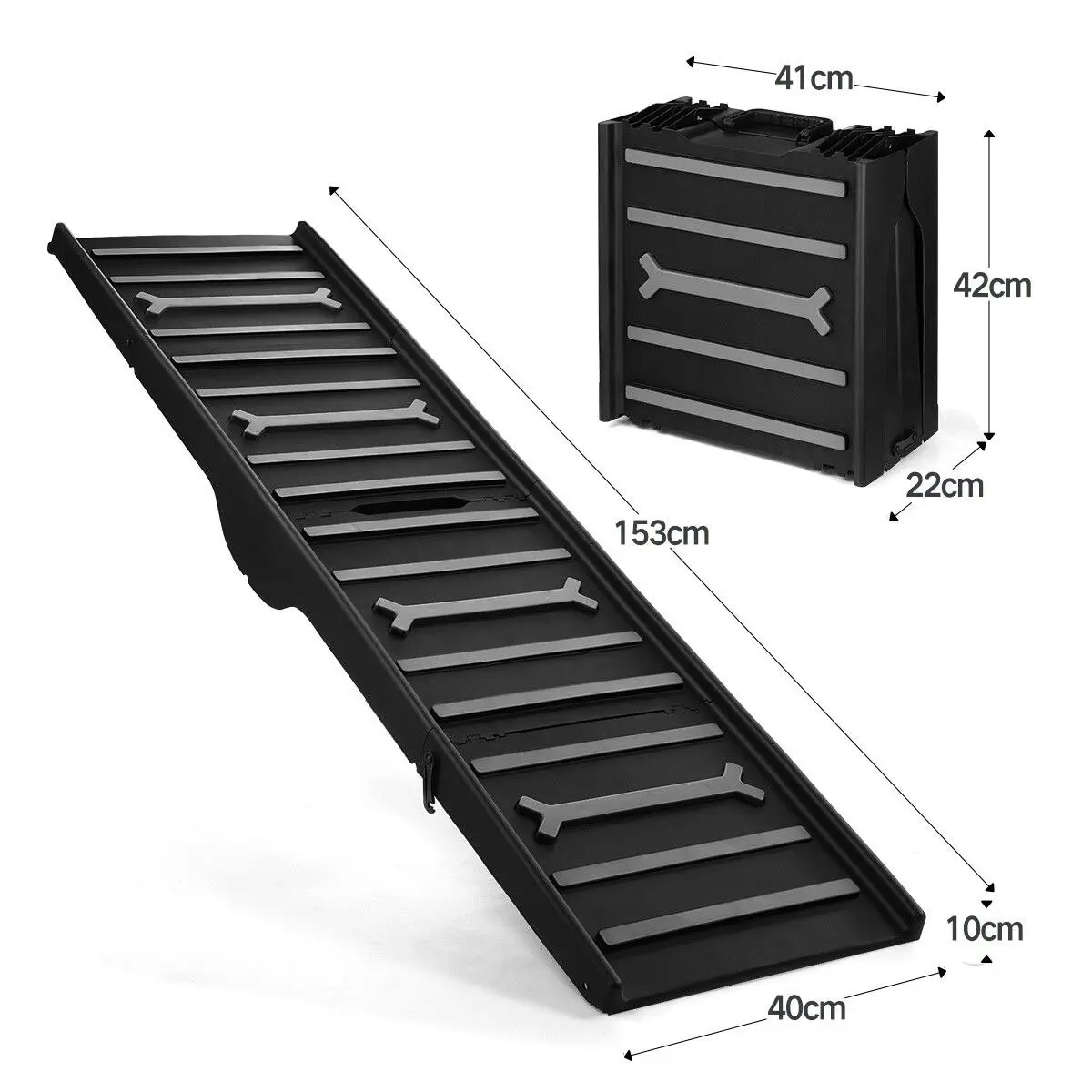 AFP Dog Ramp for Car SUV Truck Pet Safety Stairs Foldable Steps Portable  Ladder Non-slip Travel