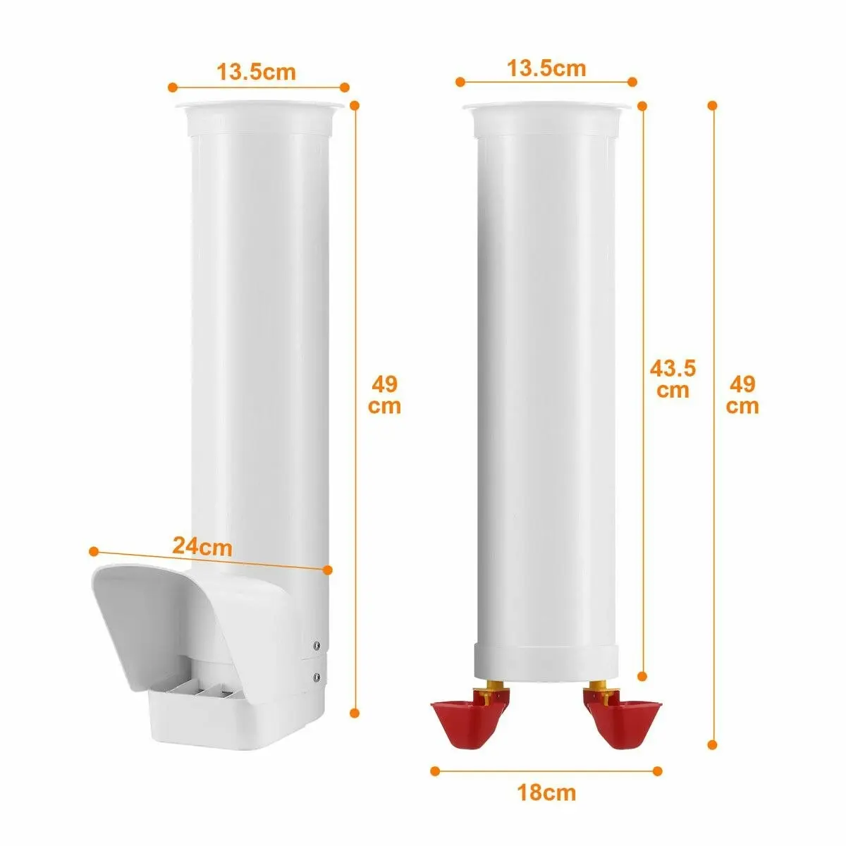 Pet Scene Chicken Bird Feeder Waterer Set Automatic Water Dispenser Poultry Coop 3KG Food 4L Drinker Kit Auto Aviary Chook Chick Hen Quail Drinking Cup