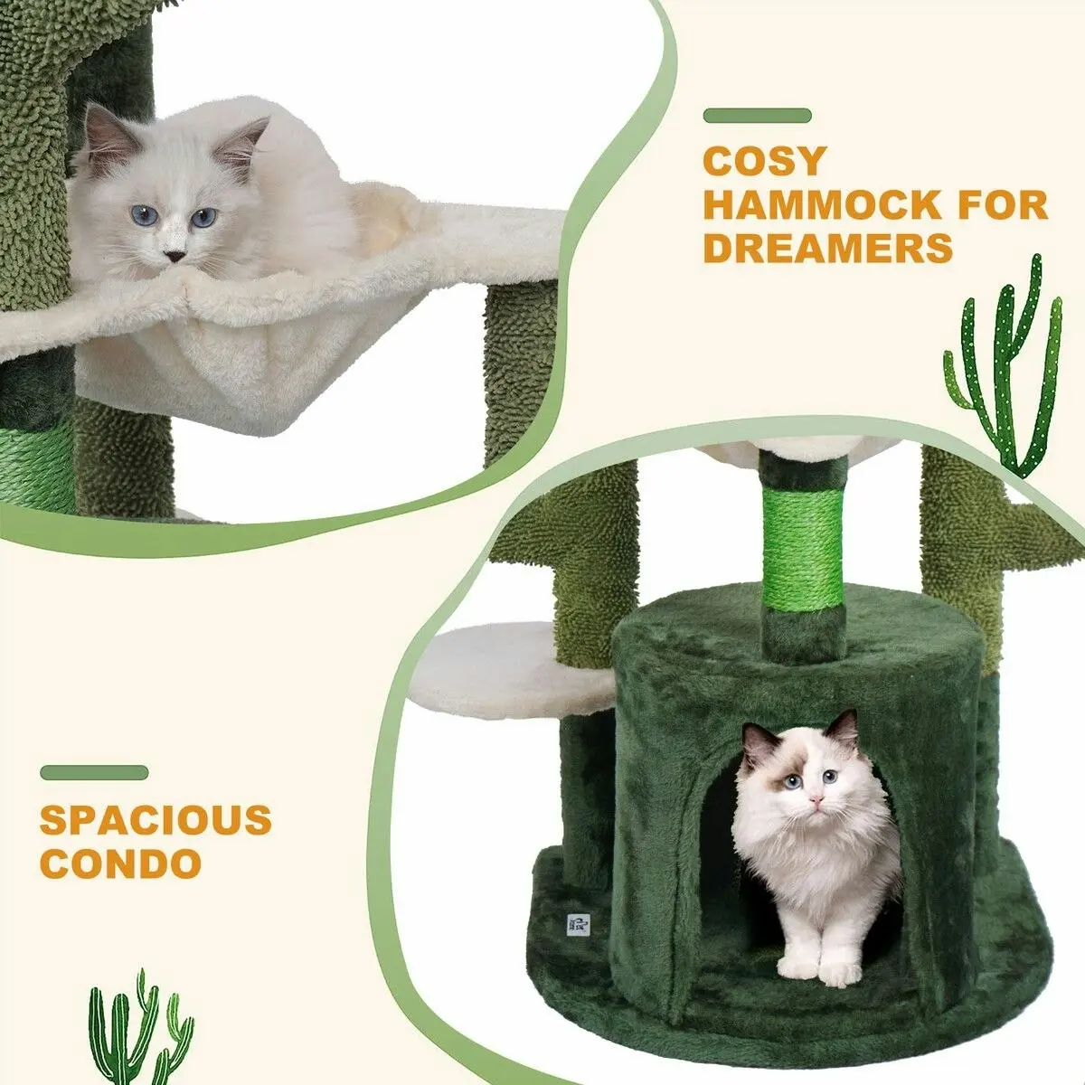 Pet Scene 90cm Cat Tower Tree Scratching Post Bed House Sisal Scratcher Furniture Stand Cave Condo Climbing Gym Play Hammock Perch Ball