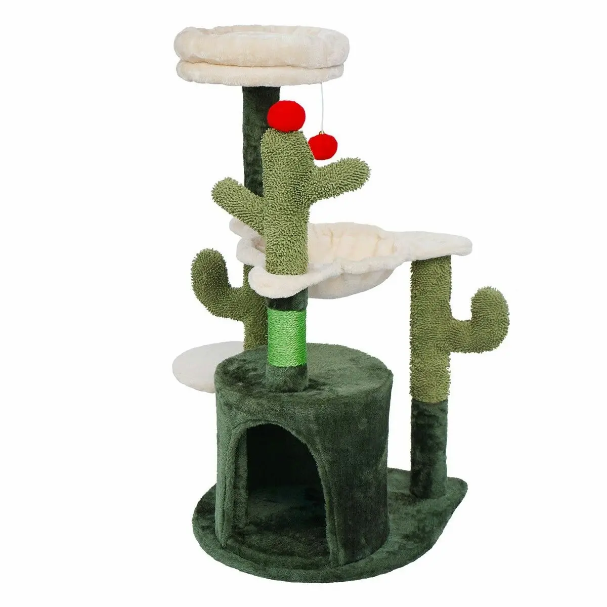 Pet Scene 90cm Cat Tower Tree Scratching Post Bed House Sisal Scratcher Furniture Stand Cave Condo Climbing Gym Play Hammock Perch Ball