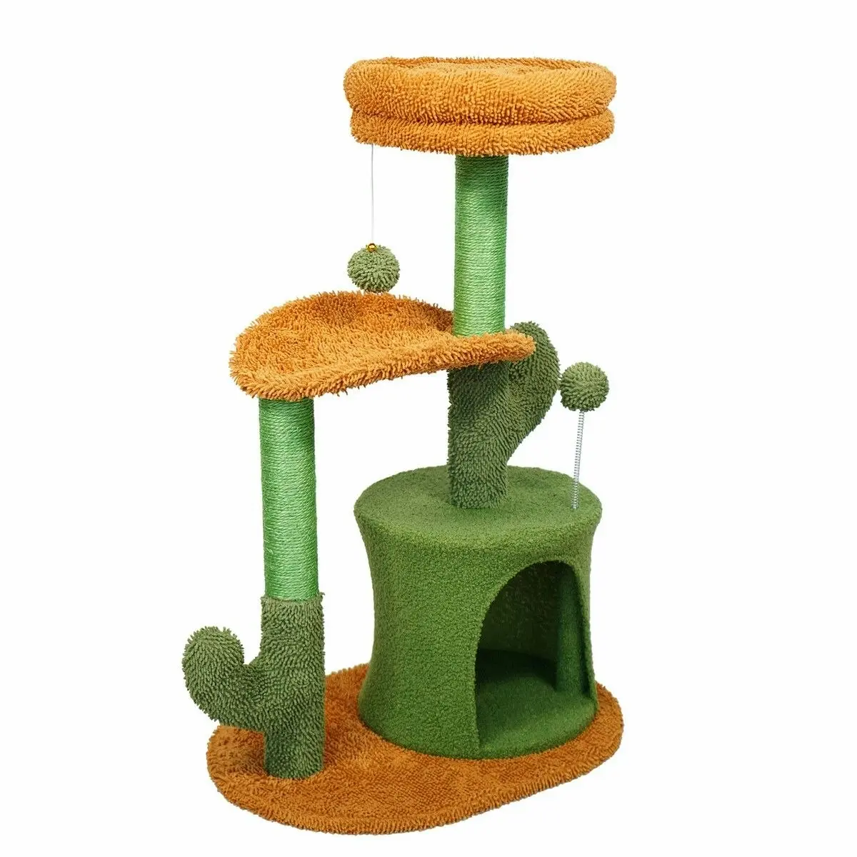 Pet Scene Cat Kitty Tree Tower Scratching Post Bed Sisal Scratcher Stand House Cave Furniture Condo Climbing Pole Play Castle Perch