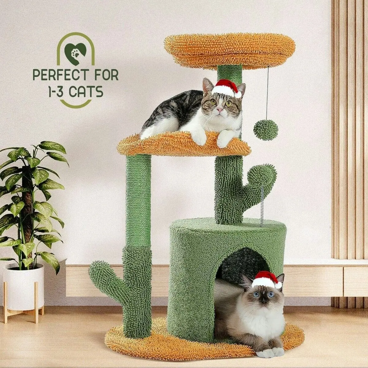 Pet Scene Cat Kitty Tree Tower Scratching Post Bed Sisal Scratcher Stand House Cave Furniture Condo Climbing Pole Play Castle Perch