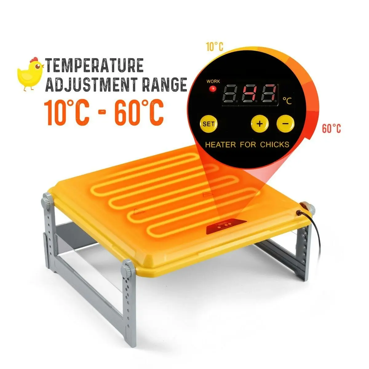 Pet Scene Chick Brooder Heating Plate Chicken Chook Heater Coop Adjustable Poultry Duck Quail Brooding Warmer for 40 to 50 Chicks