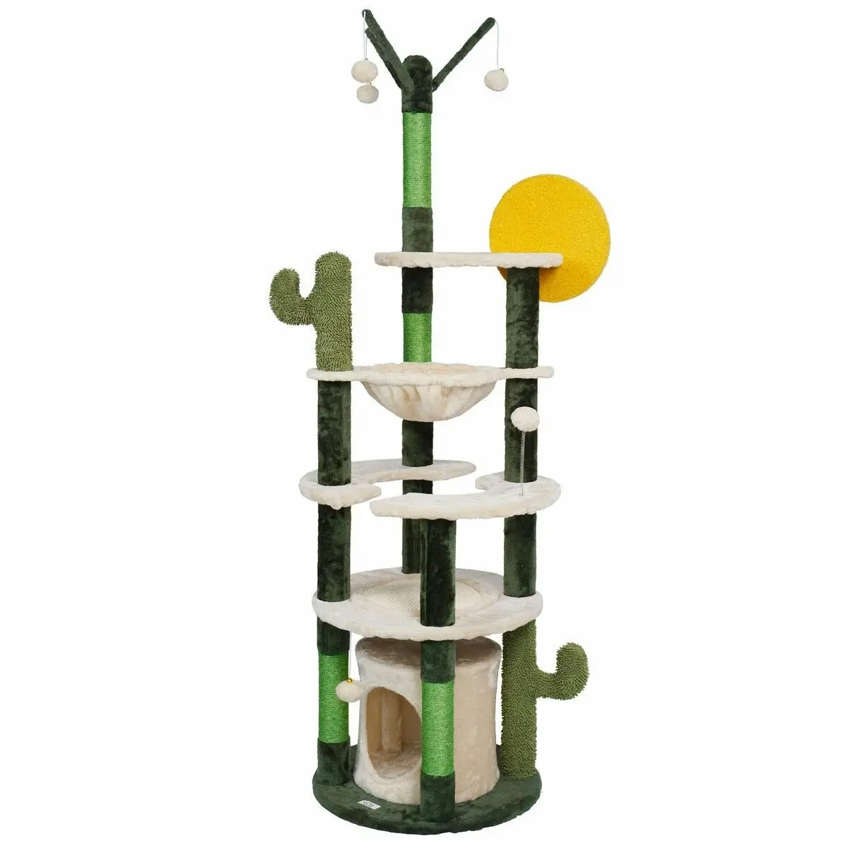 Pet Scene 172cm Cat Tower Tree Scratching Post House Bed Sisal Scratcher Cave Furniture Condos Climbing Stand Play Hammock Balls