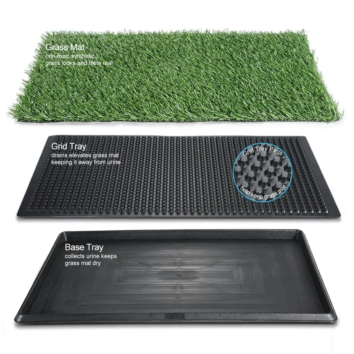 Ausway Pet Toilet Training Pad Artificial Grass Mat