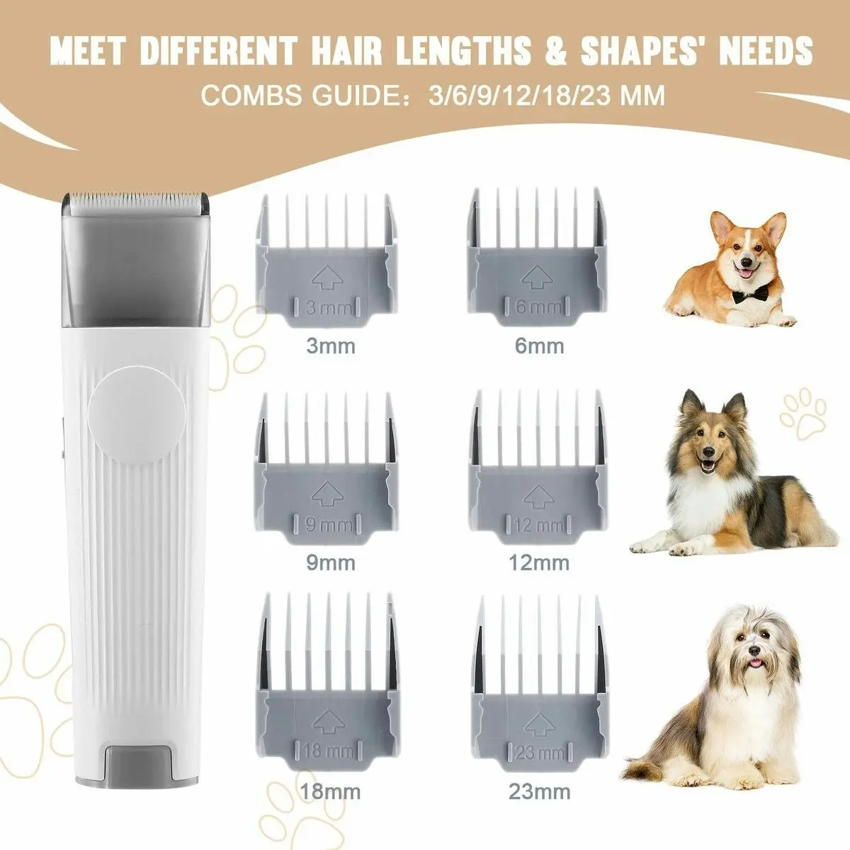 Pet Scene 7 in 1 Pet Grooming Kit Dog Clipper Vacuum Cleaner Slicker Trimmer Remover Deshedding Brush  Cat Hair Groomer