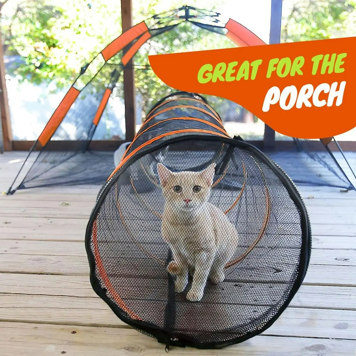 Pet Scene 3 IN 1 Cat Tent Tunnel Enclosure Dog Pet House Tower Puppy Playpen Cage Rabbit Ferret Outdoor Indoor Gym Exercise Portable Foldable