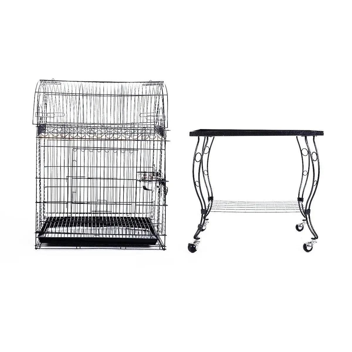 Ausway Large Durable Bird Cage with Wheels