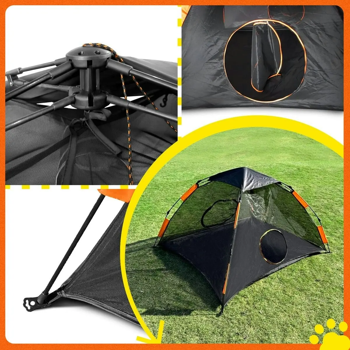 Pet Scene 6 IN 1 Cat Tent Tunnel Dog House Pet Cage Playpen Enclosure Puppy Rabbit Ferret Fence Pen Outdoor Indoor Portable Exercise Playhouse