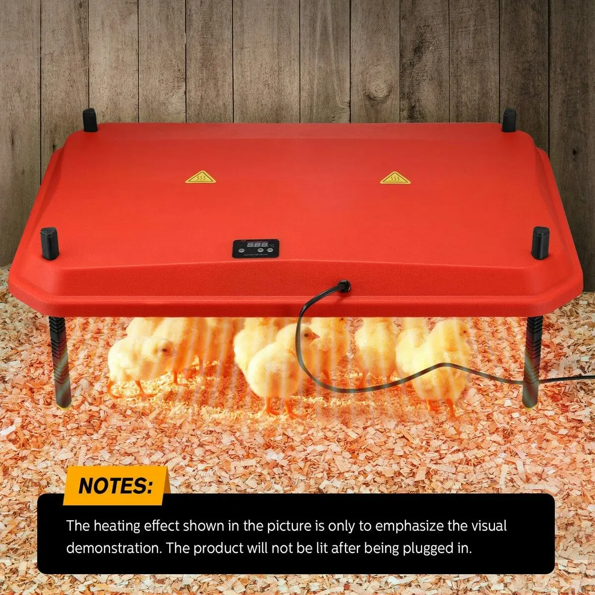 Pet Scene Chick Brooder Heating Plate Warmer Chicken Coop Brooding Heater Poultry Duckling Chook 40x60cm 40-50 Chicks Adjustable Height